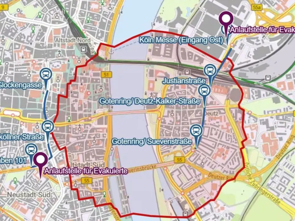 Köln Deutz’ta Bomba Alarmı: 20.000 Kişi Tahliye Edildi Köln Deutz’ta Bomba Alarmı: 20.000 Kişi Tahliye Edildi