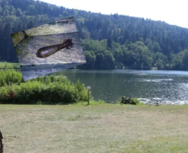 Tehlikeli keşif: Anne gölden bomba çıkardı