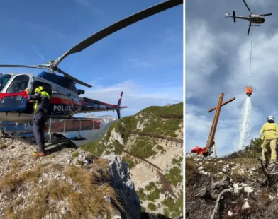 Tirol’de Dağ Zirvesinde Yangın: 1770 Metrede Alevlerle Mücadele