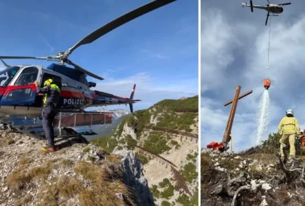Tirol’de Dağ Zirvesinde Yangın: 1770 Metrede Alevlerle Mücadele