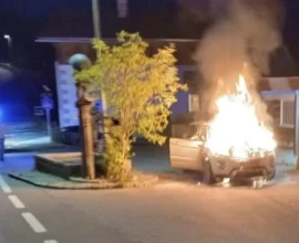 Tirol'de Tatilcilerin Otomobili Seyir Halindeyken Yandı