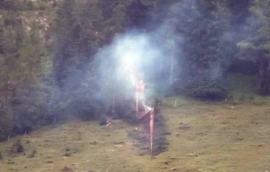 Tirol’de Yıldırım Düşmesi Sonucu Ağaç Yangını