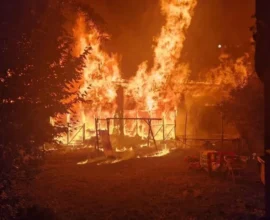 Viyana’da Ekonomik Yapıda Yangın Çıktı, Alevler Mahalleliyi Sokağa Döktü